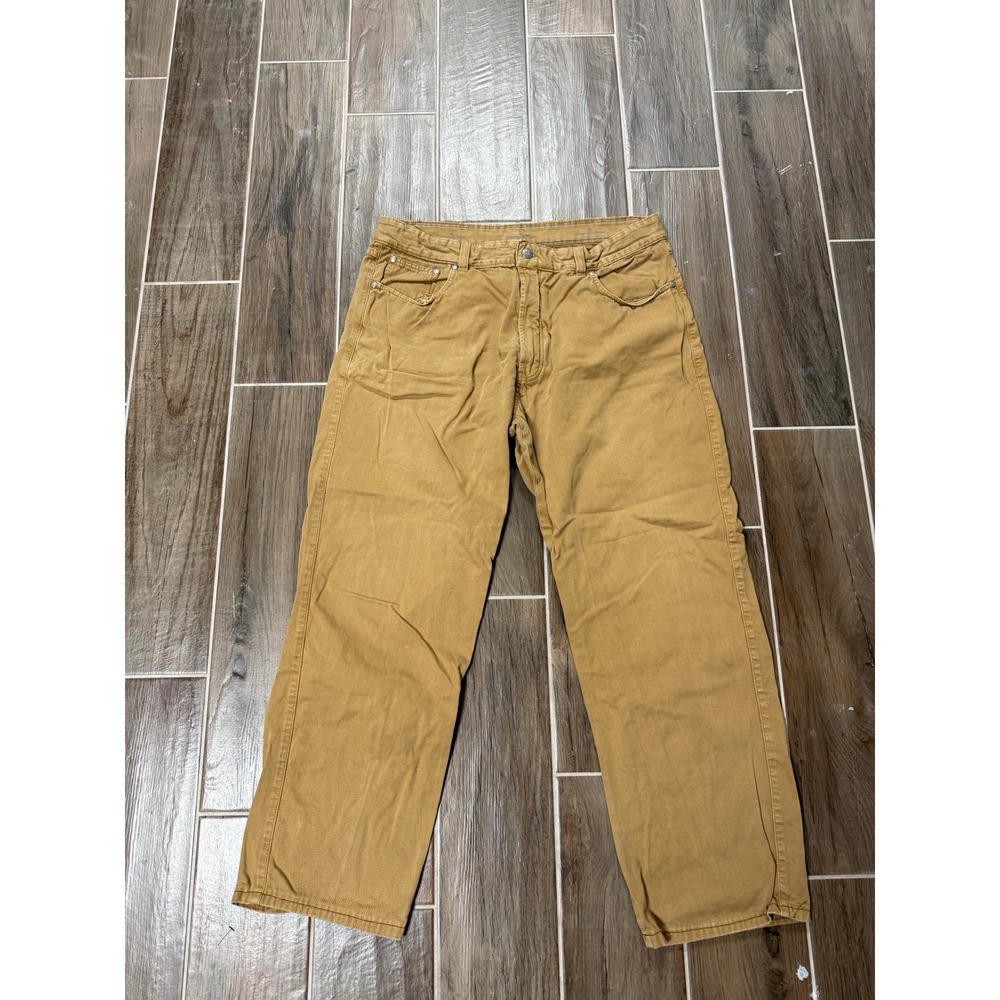 Ermenegildo Zegna Trigger Mens Tan Khaki Cotton Straight Leg Pants Made in Italy